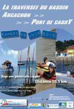 Affiche de la traverse du bassin d'Arcachon
